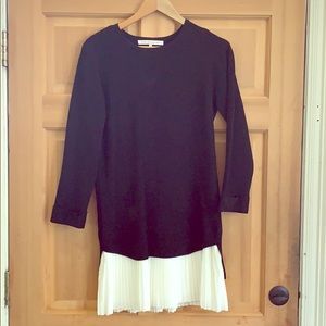 Black and White Minidress. Sweater top
